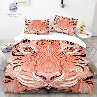 Housse de Couette Tigre Rose